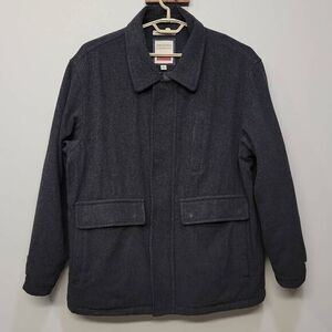 Britches Of Georgetown Car Coat Men‎ XL Grey Wool Blend Full Zip Insulated Chore